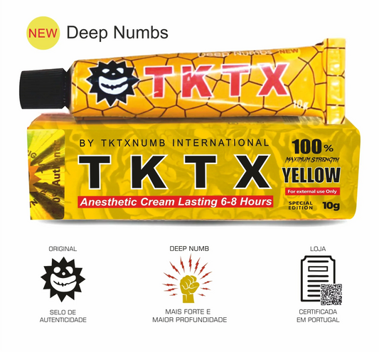 Pomada TKTX Yellow 100% + Força, profundidade e longa duração.