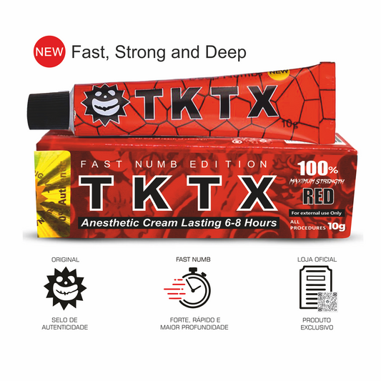 Pomada TKTX Red 100% - Edição Especial Fast Numb - Todos os procedimentos.