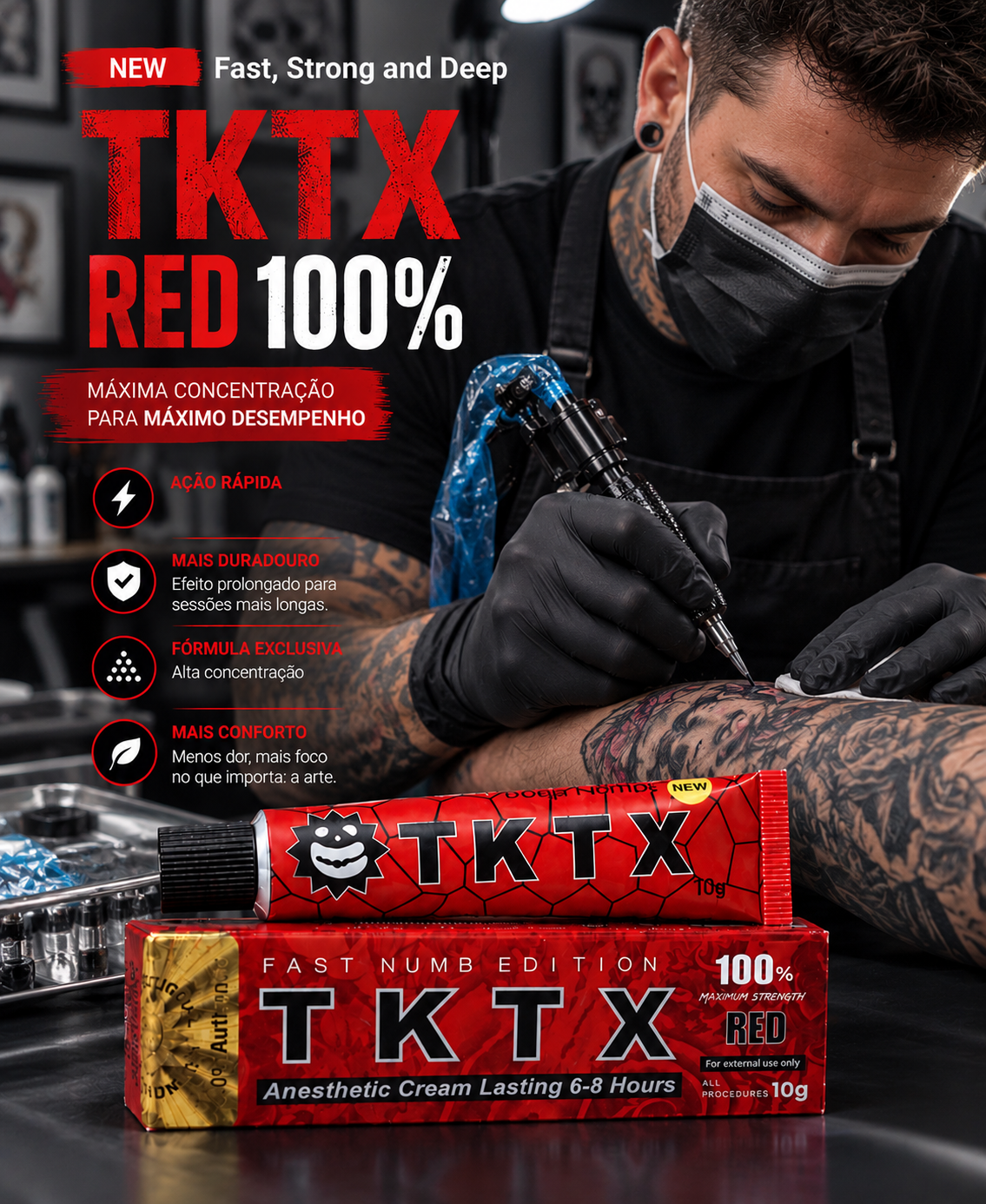 3 Unid. TKTX Red 100%