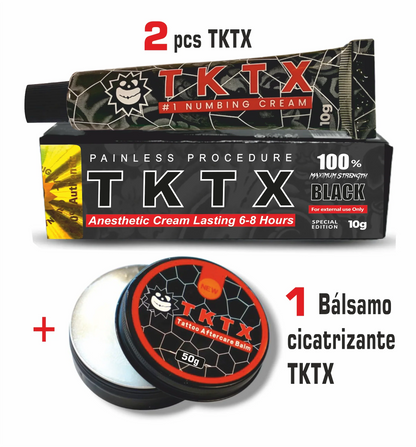 Pack TKTX: 2 Pomadas TKTX Black 100% + 1 Bálsamo Hidratante Grátis