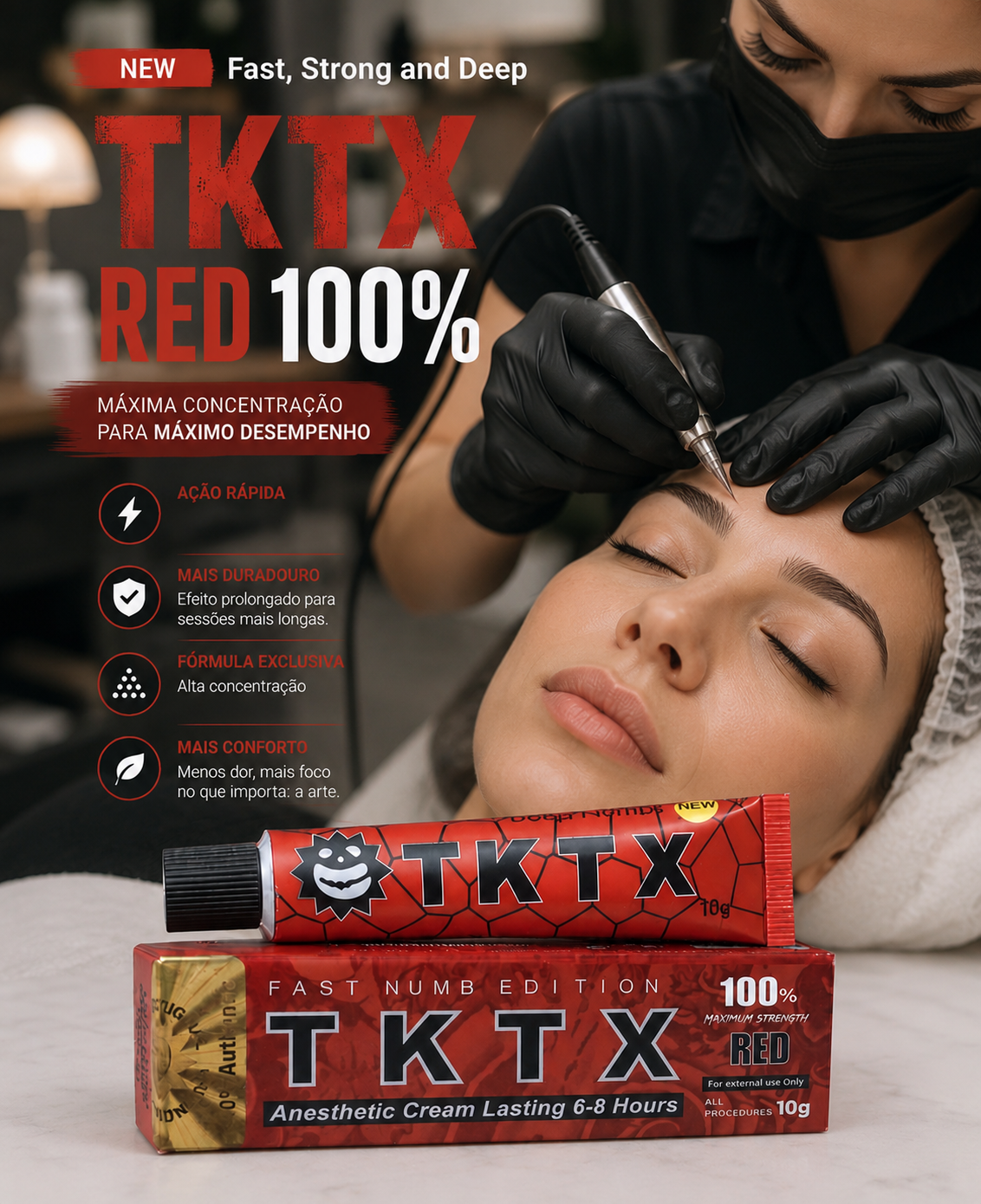 3 Unid. TKTX Red 100%