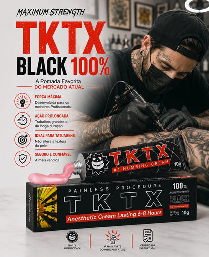 3 Unid. TKTX Black 100% - Conforto para a pele em ambientes estéticos profissionais