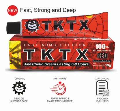 3 Unid. TKTX Red 100% - Edição Especial Fast Numbs