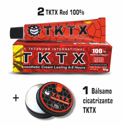 Pack TKTX: 2 Pomadas TKTX Red 100% + 1 Bálsamo Hidratante