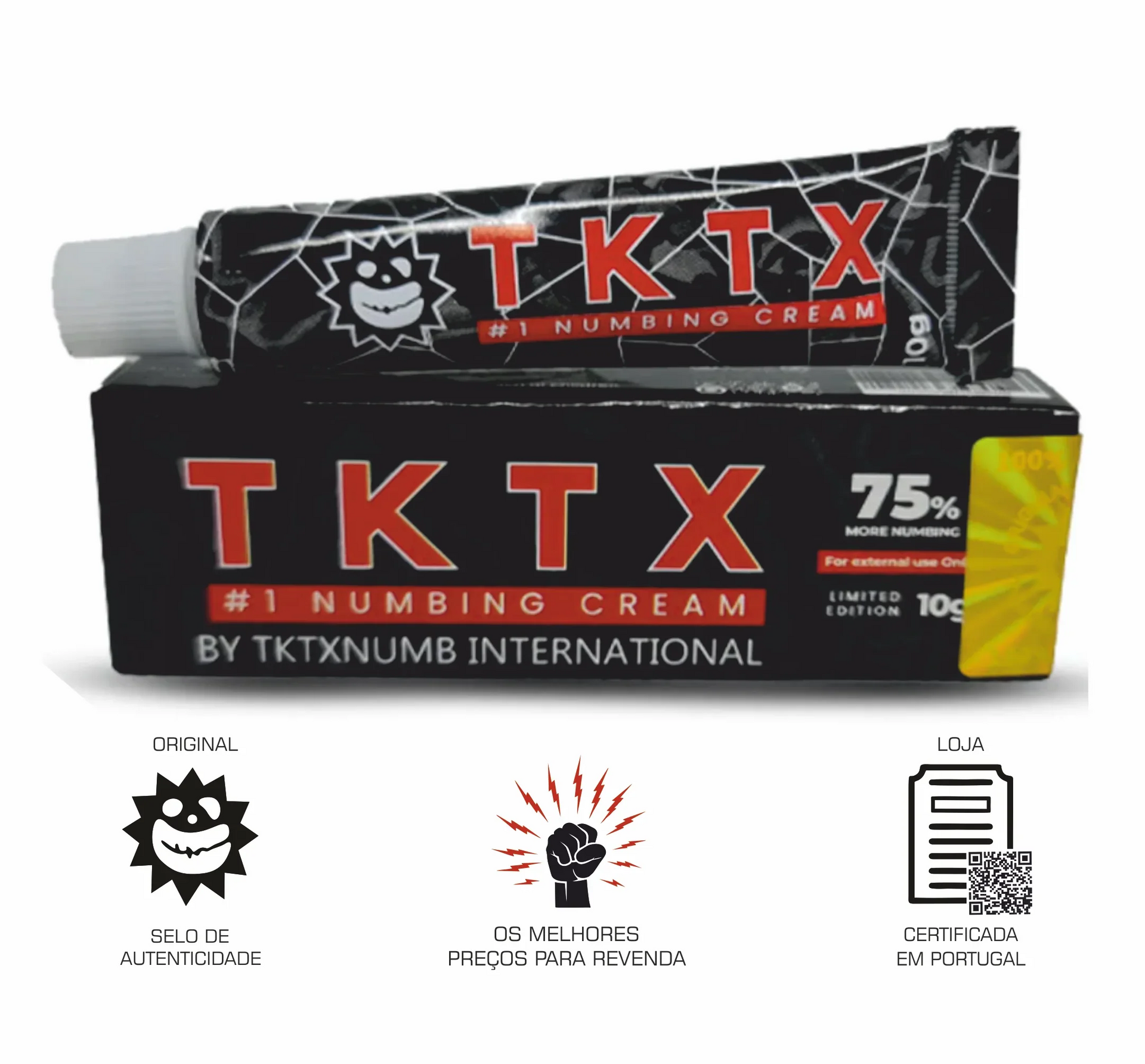Pomada TKTX Black 75% - Grande durabilidade de efeito na pele