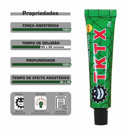 TKTX Green 100% creme cosmético para procedimentos estéticos e conforto da pele