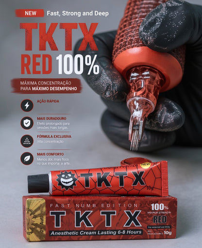 Pomada TKTX Red 100% - Edição Especial Fast Numb - Todos os procedimentos.