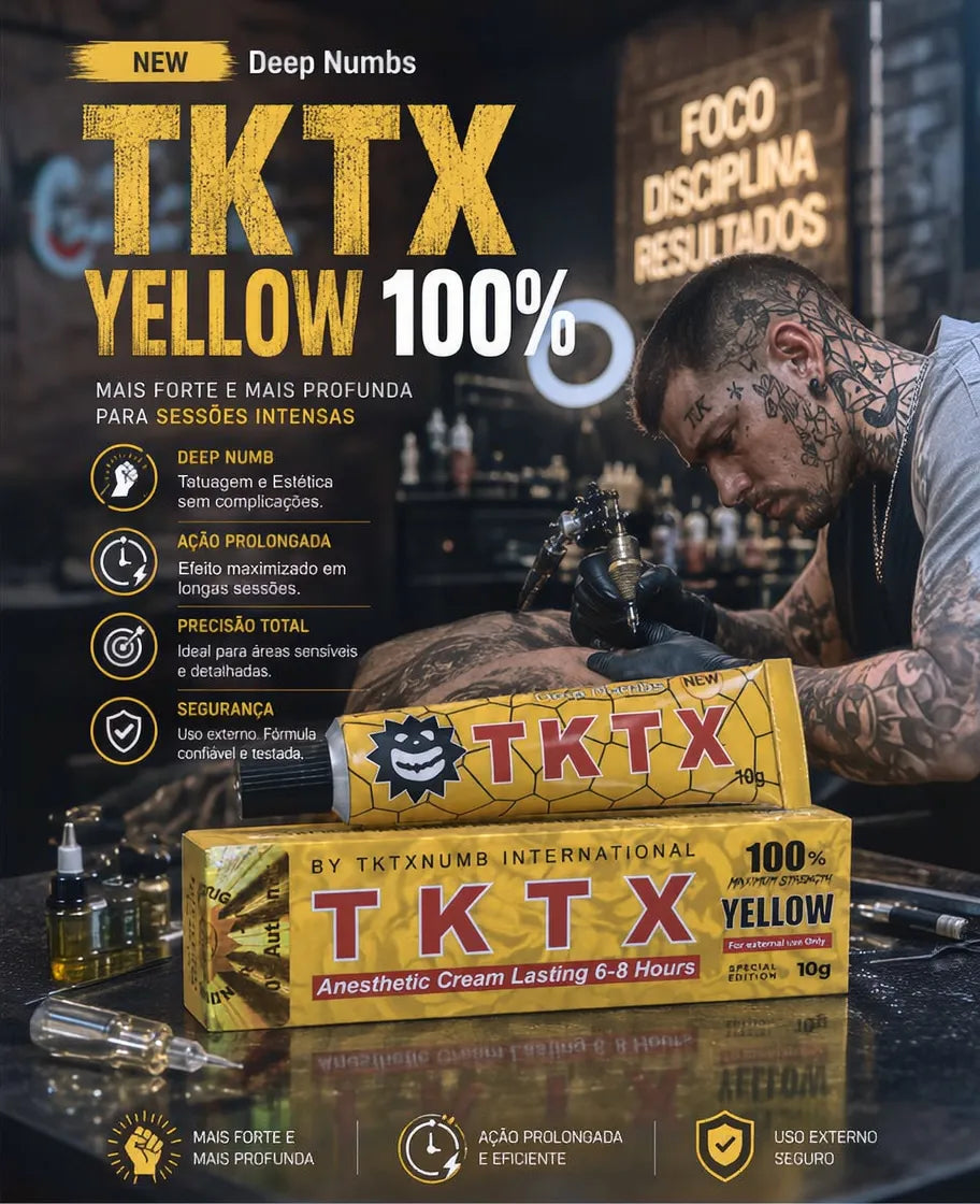 3 Unid. TKTX Yellow 100% - Conforto para a pele em ambientes estéticos profissionais