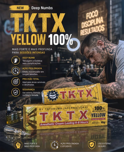3 Unid. TKTX Yellow 100% - Conforto para a pele em ambientes estéticos profissionais