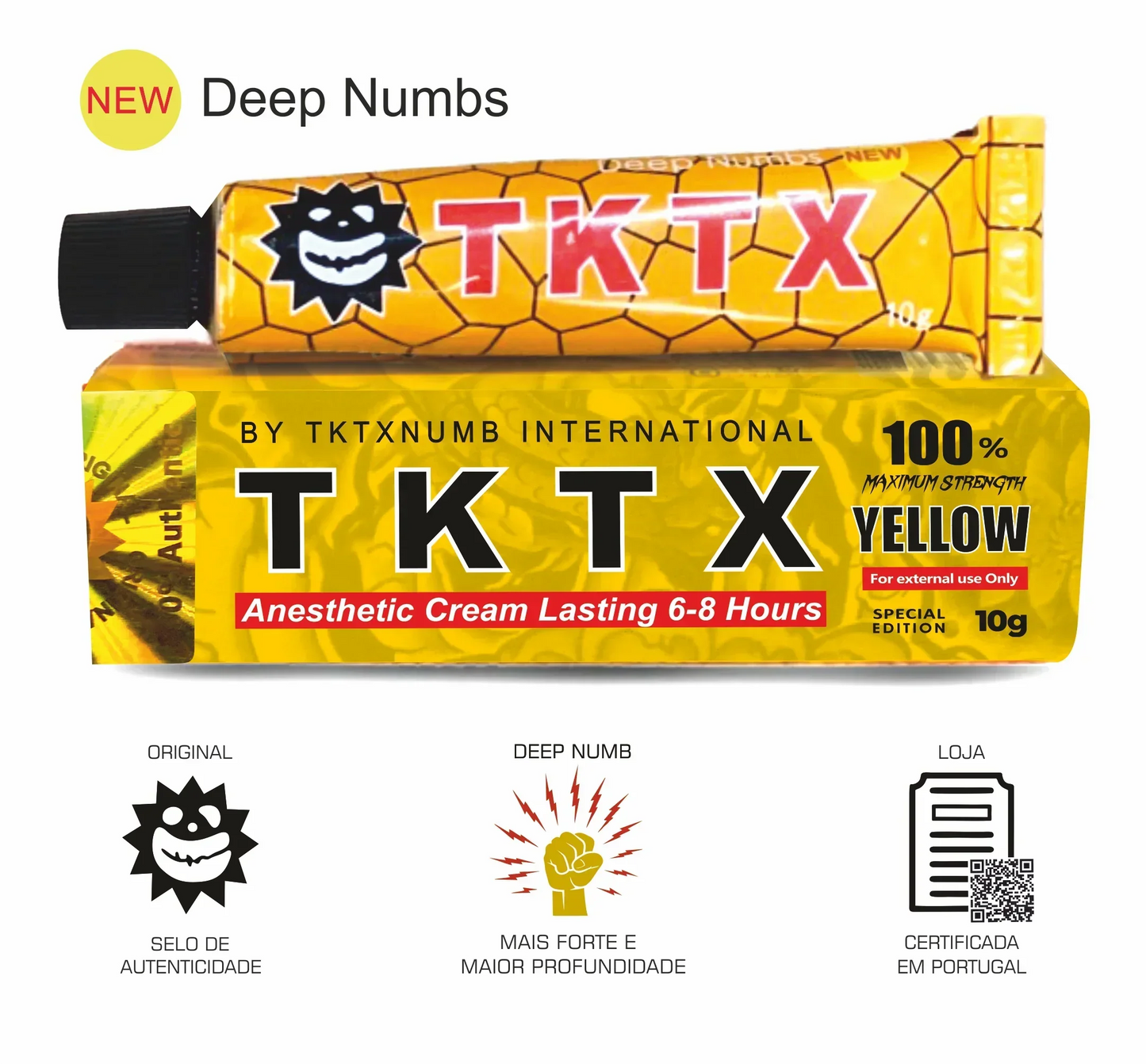 Pomada TKTX Yellow 100% + Força, profundidade e longa duração.