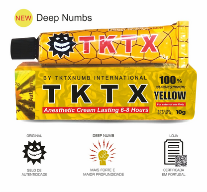 Pomada TKTX Yellow 100% + Força, profundidade e longa duração.