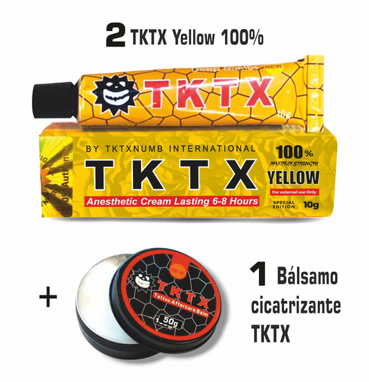Pack TKTX: 2 Pomadas TKTX Yellow 100% + 1 Bálsamo Hidratante